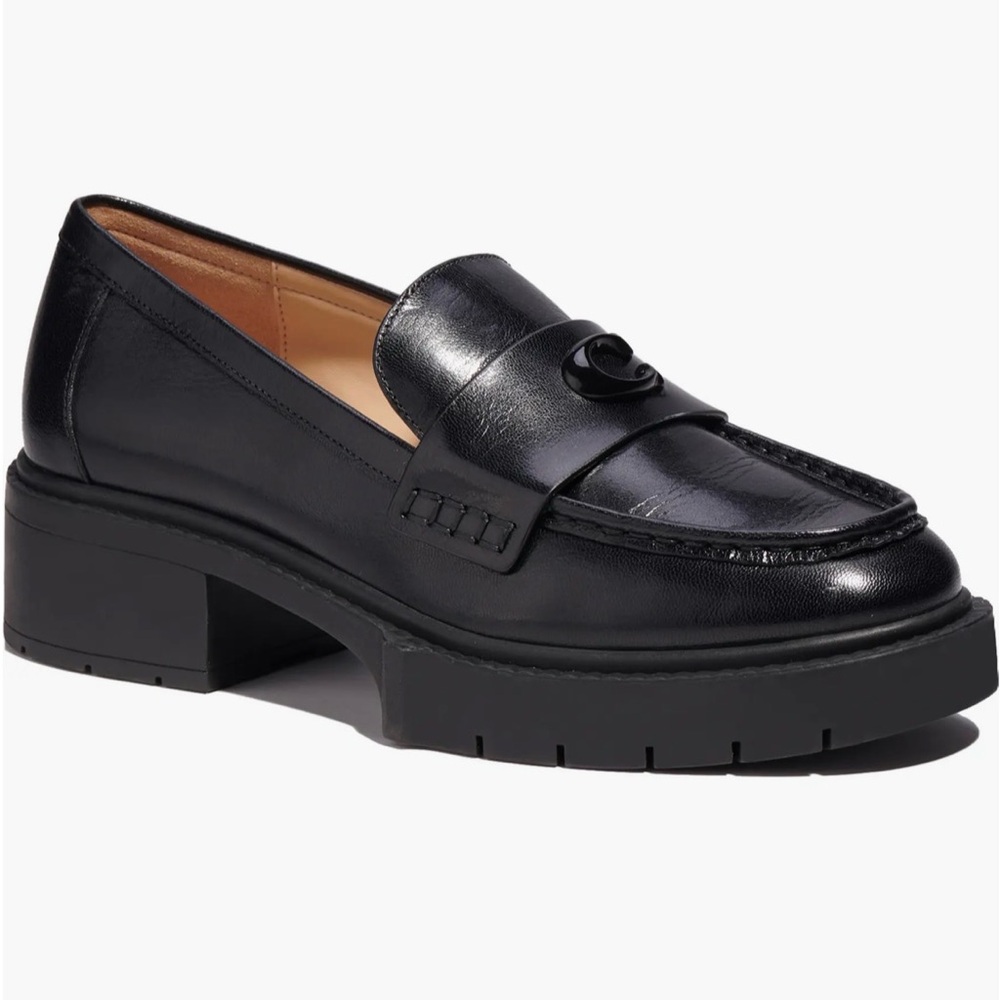Coach Black Leather Women's Loafers